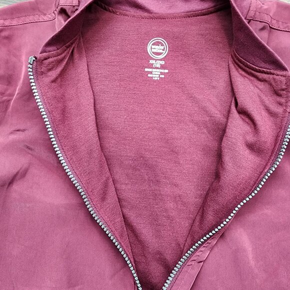 Boys Burgundy Wonder Nation Bomber Jacket Full Zip Long Sleeve Youth Size XXL 18 - Picture 11 of 12